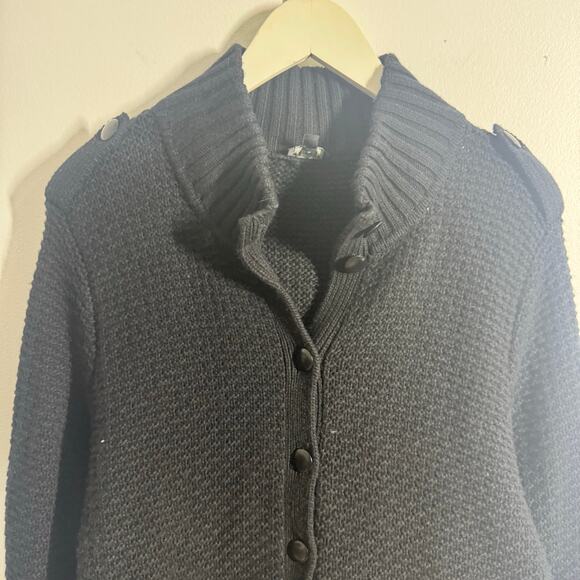 Talbots Sweater Women 2X Black Plus Size Cardigan Minimal Modest Cashmere Blend - Picture 3 of 7